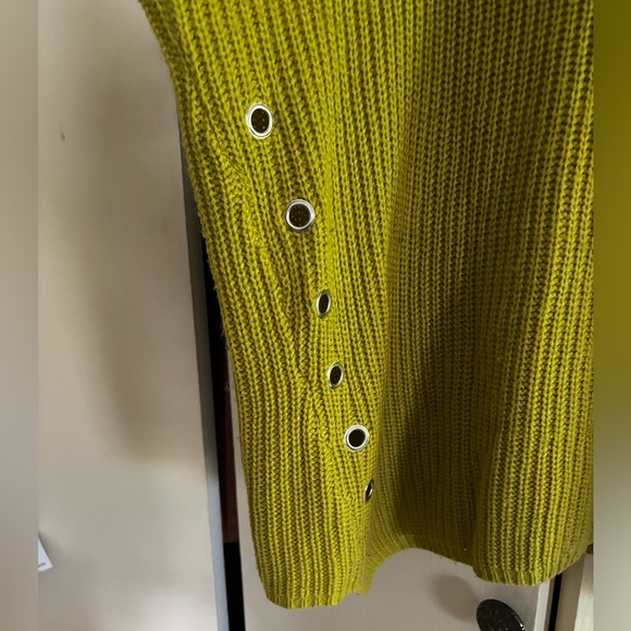 NY Collection Mustard Cowl Neck Sweater - Picture 2 of 6